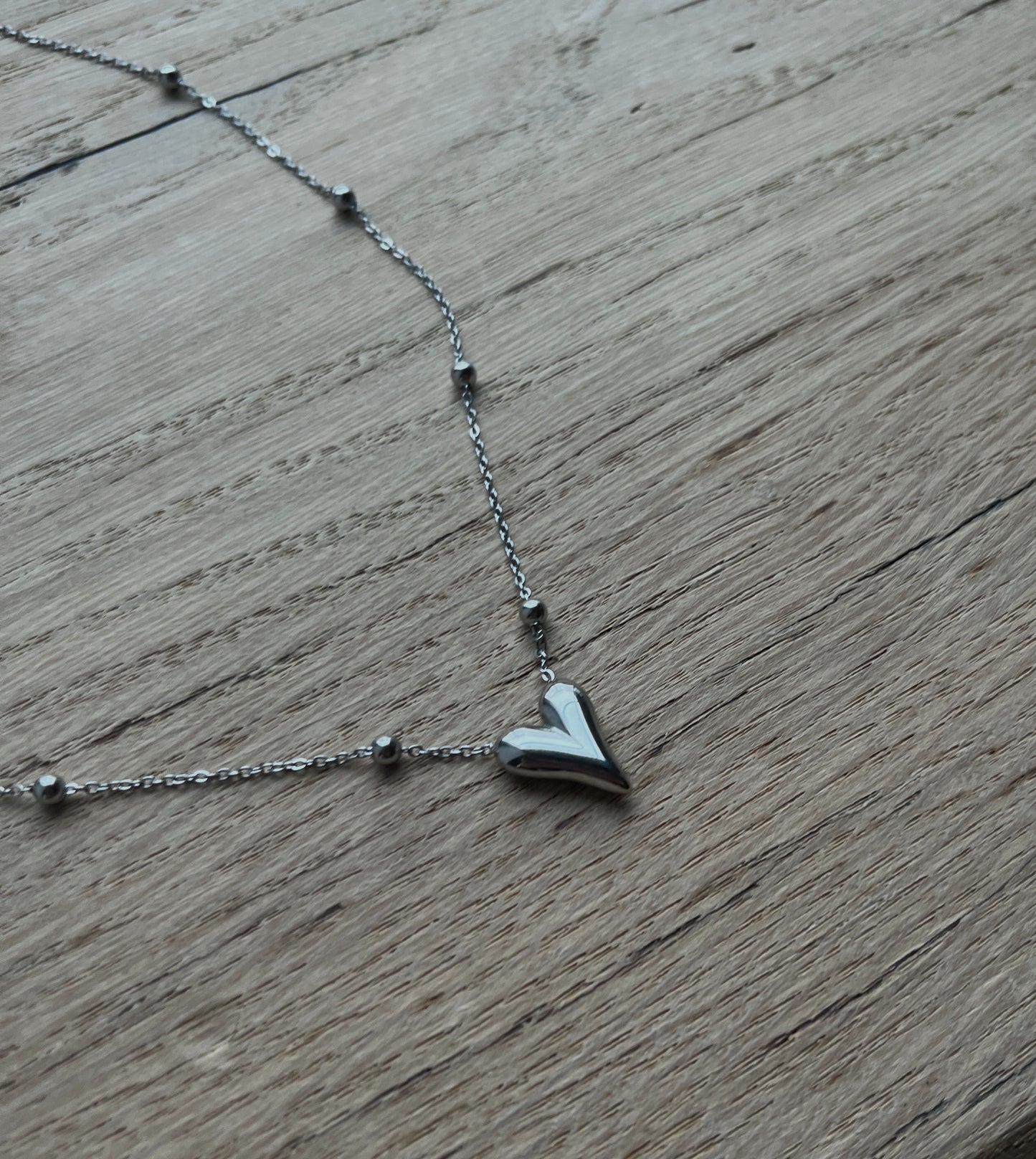 HART KETTING ZILVER