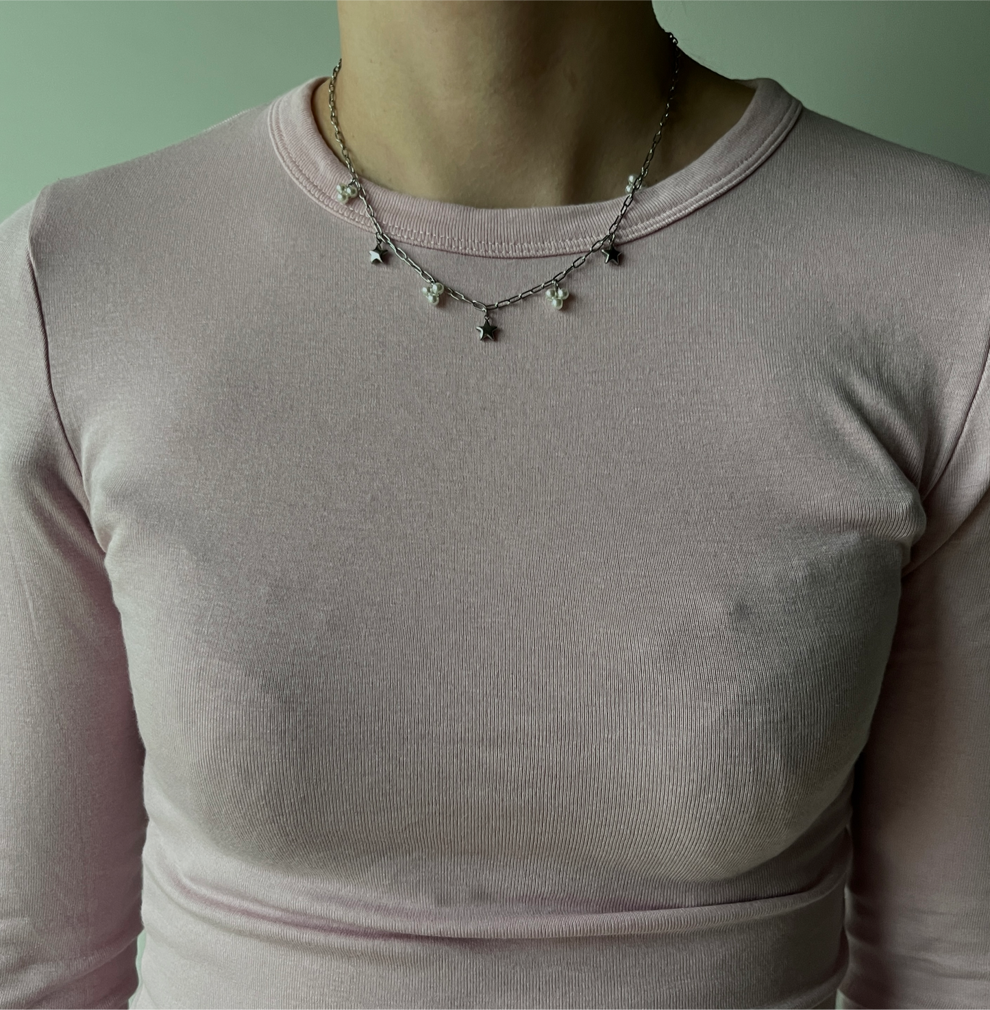 SCHAKELKETTING MET BEDELS ZILVER