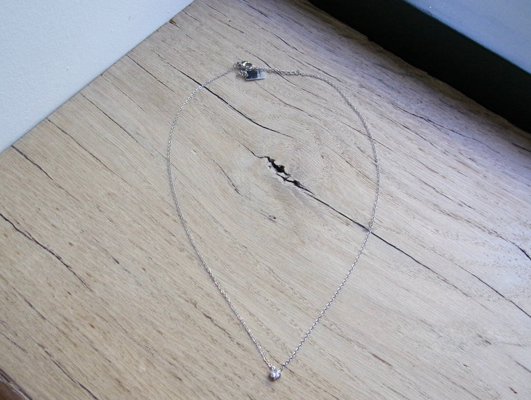 BASIC DIAMANT KETTING ZILVER