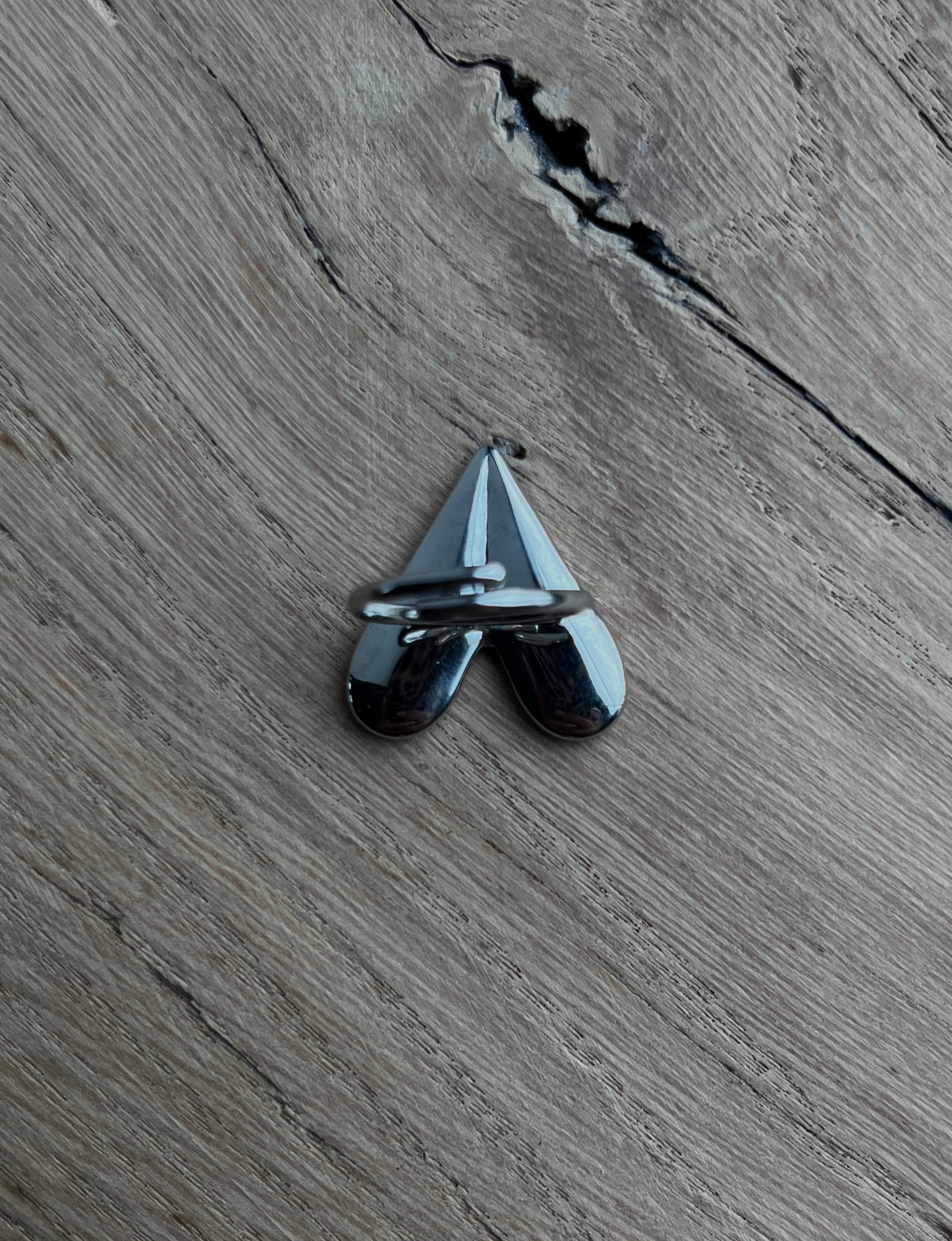 GROOT HART RING ZILVER