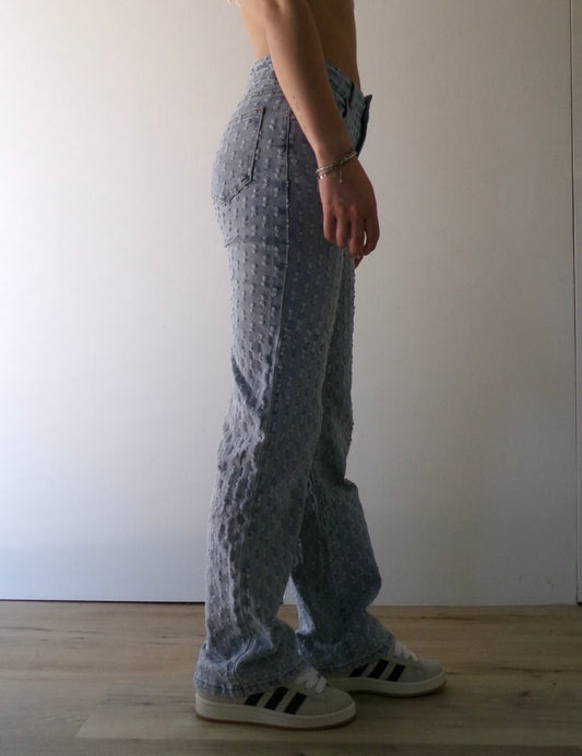STRAKKE JEANS STRAIGHT LEG MET EFFECT