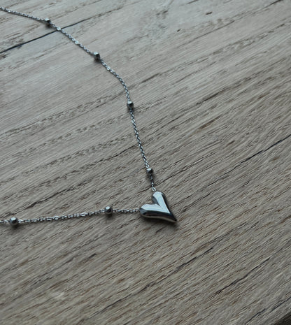 HART KETTING ZILVER