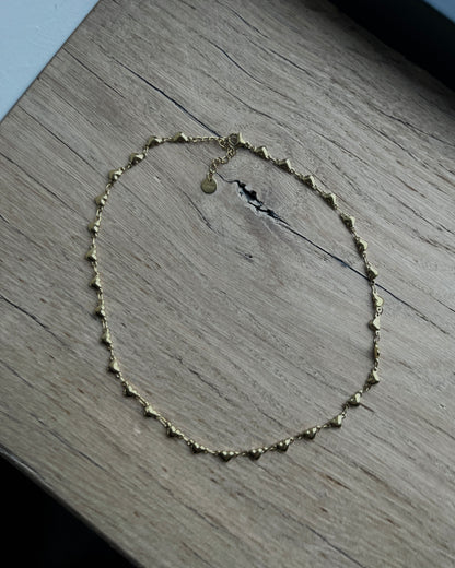 KLEINE HARTJES KETTING GOUD