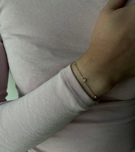 STER, DIAMANT ARMBAND GOUD