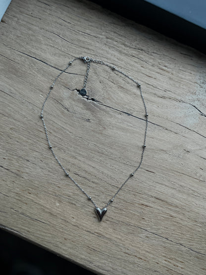HART KETTING ZILVER