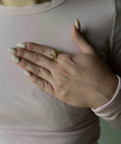 STRIKJES RING GOUD