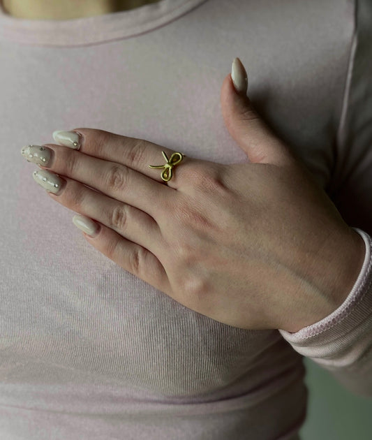 STRIKJES RING GOUD