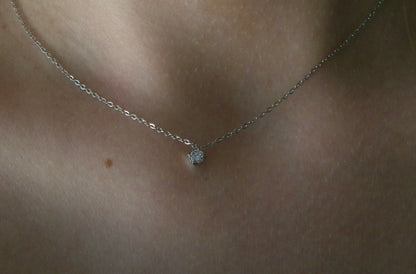 BASIC DIAMANT KETTING ZILVER